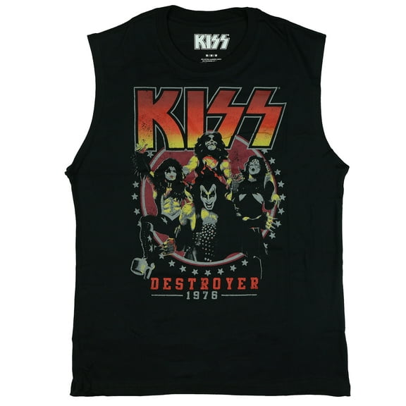 KISS Destroyer 1976 Tour Men’s Sleeveless T-Shirt Front & Back Graphic