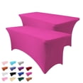 thumbnail image 1 of Mantel Heochy para mesas rectangulares de 6 pies, color rosa intenso, paquete de 2, 1 of 8