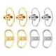 thumbnail image 1 of Conjunto de Repuestos para Respaldos de Aretes Uxcell, Gran Respaldo de Metal para Soporte de Aretes con Bloqueo para Aretes Pesados y Orejas Caídas (2 Estilos, Plata/Oro, Paquete de 8), 1 of 6