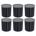 thumbnail image 1 of Carlisle FoodService Products Classic Round Storage Container Crock with Lid for Kitchen, Restaurants, Home, Plastic, 2.7 Quarts, Black, (Pack of 6), 1 of 4
