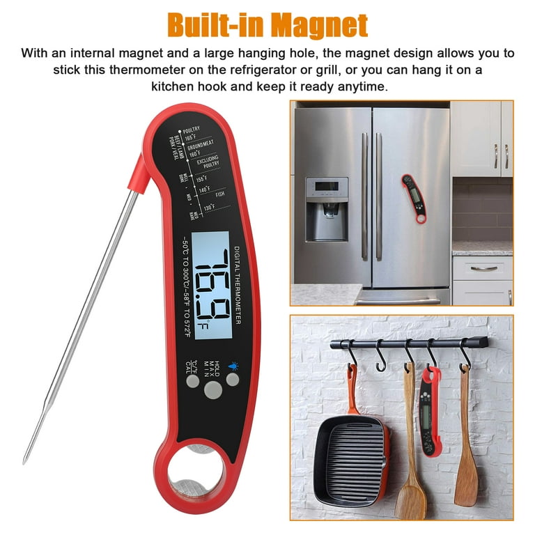 DIGITAL INSTANT READ MEAT THERMOMETER KITCHEN COOKING THERMOMETERS BOTTLE  OPENER