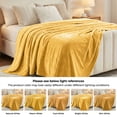thumbnail image 5 of Superior Alaska Diamond Fleece Blanket 90" x 106", Lightweight Soft Bed Blankets, King Size, Gold, 5 of 9
