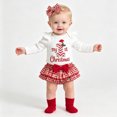 thumbnail image 2 of Enyan My First Christmas Baby Girl Outfit Newborn Infant Girl Long Sleeve Top Tutu Dress Headband and Socks 4PCS Clothes Set, 2 of 9