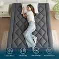 thumbnail image 2 of Sleep Zone Full Mattress Topper, Ultra Thick Cloud Soft, Deep Pocket Embossed, Gray, 2 of 10