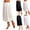 White, variant on Plus Size Women Dress Ladies Elastic Waist Slip Long Skirt Underskirt Petticoat