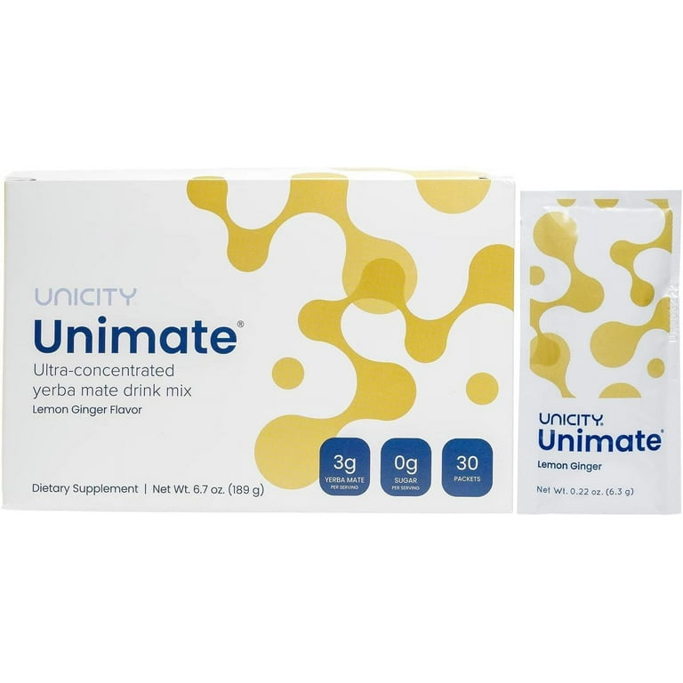 Unicity Unimate Yerba Mate Powder Mix - Lemon, Ultra