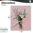 thumbnail image 4 of Stupell Industries Bohemian Skeleton Hand Holding Flowers Canvas Art, 16 x 20, by The Prints Vibe, 4 of 8