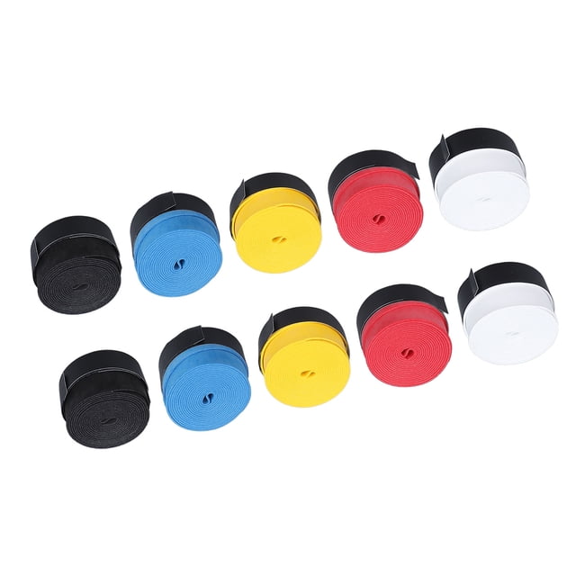 PU Tennis Racket Grip Tape, Anti Slip Badminton Overgrips, 10Pcs Absorbent Sweat Tape for Squash Fishing Rods
