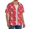 thumbnail image 4 of Balery Hello Summer Flamingo Men's Casual Button Down Shirt Short Sleeve Textured Summer Cuban Beach Shirts-4X-Large, 4 of 7