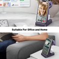 thumbnail image 5 of Wireless Charger for iPhone - ETEPEHI 3 in 1 Charging Station for iPhone 14/13/12/11/Pro/Max/XS/XR/X/8/7/6/5/Plus & AirPods 1/2/3/Pro/Pro2 & iWatch (Purple), 5 of 7