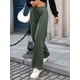 thumbnail image 5 of Pantalones Deportivos de Pierna para Mujer, Cintura Alta, Holgados y con Cordón Ajustable Verde L, 5 of 9