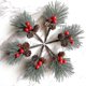 thumbnail image 1 of Selecciones de pino artificiales Mini decoraciones navideñas de frutos rojos 12 piezas-verde, 1 of 4