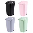 thumbnail image 1 of TOYMYTOY 4PCS Mini Trash Can Desktop Waste Bin Garbage Organizer Litter Holder (Black Blue Green Light Purple), 1 of 2