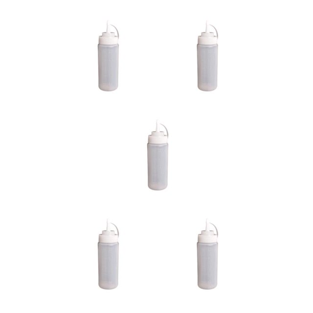 Naiovety Dispensador de cocina de condimentos de salsa de tomate de botella de escala exprimible de 250 ml Type2 NO2