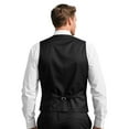thumbnail image 2 of Yuyamidu Santa Claus Men's Formal Vest Set Slim Fit Waistcoat for Wedding Prom Party HO-HO-HO Mens Suit Vest Red Christmas Tuxedo Vests Size M, 2 of 7