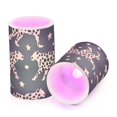 thumbnail image 2 of Flickering Flameless LED Candles set of 2 Battery Operated 18-Key Remotes Timer Halloween Fall Decor Leopard and Stars D3''xH4''5'', 2 of 7
