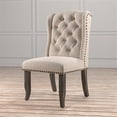 thumbnail image 5 of Furniture of America Sinuata Fabric Tufted Side Chair in Beige (Set of 2), 5 of 8
