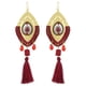thumbnail image 5 of Encantos de declaración de moda Borla bohemia Dangle Evil Eye Hook Pendientes Rojo Yuyangstore Pendientes Tassel Hook, 5 of 6
