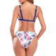 thumbnail image 2 of Women's V Neck Bikini Low Waist Floral Print Two Piece Bathing Suits Azul CH Azul CH Xishao ropa, 2 of 2