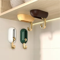 Xuniizn Command Hooks, Heavy Duty Hooks for Hanging, Adhesive Wall Hooks - Damage Free Hanging Solution for Home & Office, Decorative Wall Hooks for Towels, Decor, Kitchen Utensils, Plastic, Gold