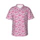 thumbnail image 1 of Fotbe Cute Watermelon Flamingo Camisa Hawaiana para Hombre Unisex – Camisa Casual de Verano con Botones de Manga Corta de Algodón y Lino,Medium, 1 of 7