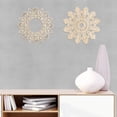 thumbnail image 2 of Mandala Wooden Wall Art Set of 2, Eastern Blossoms Symmetric Design Ethnic, Birch Plywood Rustic Wall Art Accent for Hallway Bedroom Living Room and Offices, 11,4" X 11,4" X 0.1", by Ambesonne, 2 of 4