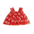 thumbnail image 1 of EIMELI Robe de Noël Sans Manches en Tulle Imprimé Père Noël pour Bébé Fille, 1 of 8
