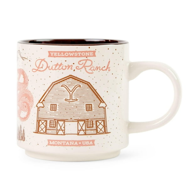 Taza de café Silver Buffalo Yellowstone Dutton Ranch 390 ml