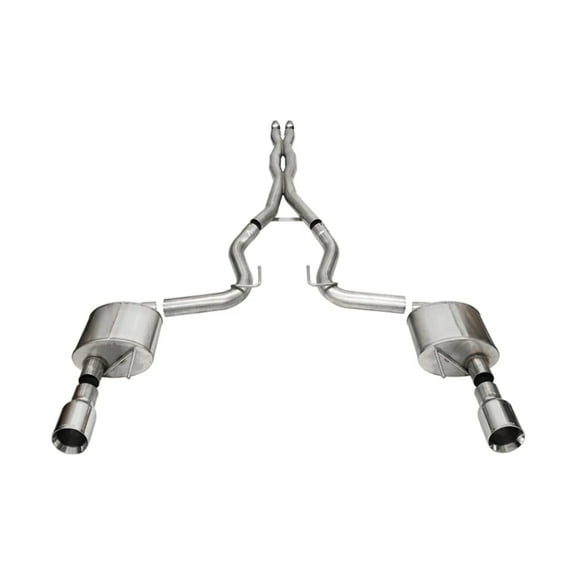 Corsa 2024 Ford Mustang GT Xtreme CatBack Exhaust Sys 3.0in Dual Rear Exit w/4.5in Straight Cut Tips