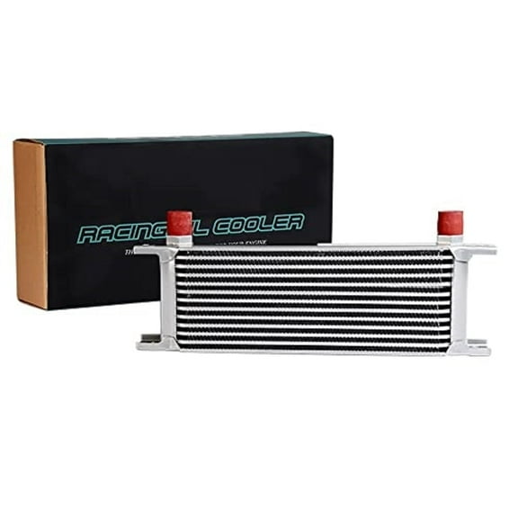 PIT66 Universal Aluminum Engine Transmission Oil Cooler Fit for British Model Silver 7 Row