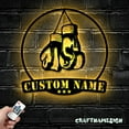 thumbnail image 3 of Craftnamesign Custom Boxing Metal Wall Art LED Light, Custom Boxing Gloves Name Sign, Boxer Gifts, 3 of 5