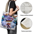 thumbnail image 3 of Nerf Bolso de tela con estampado de lienzo para mujer, bolsa de compras reutilizable y estética, con cremallera interior, regalo para mujer,40*45cm., 3 of 6