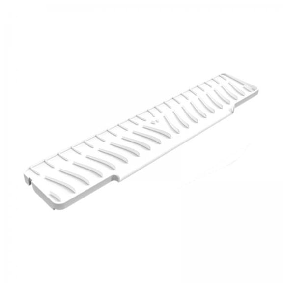 veloris 2xKitchen Sink Faucet Mat Dish Soap Sponge Holder for Kitchen Counter Bathroom White 2 Pcs