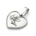 thumbnail image 2 of 304 Stainless Steel Charms Anti- Heart with Angel Charms Stainless Steel Color 14x14.5x2.5mm Hole: 6x3mm, 2 of 3
