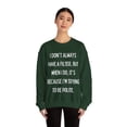 thumbnail image 4 of Funny Saying it's because I'm polite Sassy Fun Sarc Gildan 18000 Sweatshirt, 4 of 4
