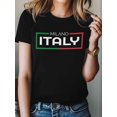 thumbnail image 4 of Women's T-Shirt MILANO ITALY Modern Art Short Sleeve Casual Tee Classic Crew Neck T Shirt for Women Black, 4XL, 4 of 7