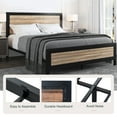 thumbnail image 5 of Amolife Queen Size Heavy Duty Metal Bed Frame with Rivet and 13 Strong Steel Slats Support, 5 of 6