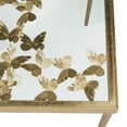 thumbnail image 4 of SAFAVIEH Rosalia 29.5 in. H Butterfly Glass Top Desk, Gold/Clear, 4 of 6