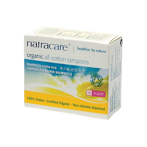 Natracare Certified Organic 100% Cotton Super Tampons 10 Tampon