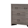 thumbnail image 2 of Benjara BM219853 7 Drawer Wooden Dresser with Wood Grain Details & Sled Base, Gray, 2 of 5