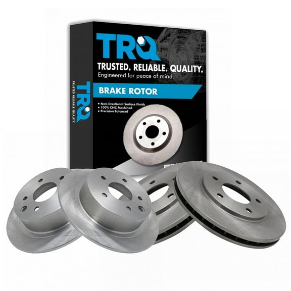 TRQ Front and Rear Brake Rotors Set Fits Select 2013-2019 Nissan Sentra