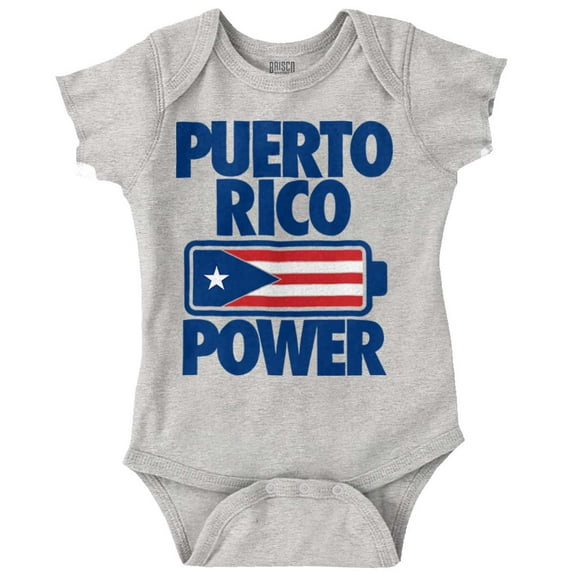 Puerto Rico Power PR Flag Pride Romper Boys or Girls Infant Baby Brisco Brands NB