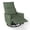 Dark Green, variant on Power Recliner Chair, 270° Swivel Rocker for Small Spaces - Brown Fabric Glider