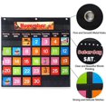 thumbnail image 2 of Gráfico de bolsillo con calendario mensual negro con 88 tarjetas, gráfico de bolsillo educativo negro para que los niños aprendan en casa o en la escuela, 2 of 5
