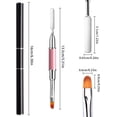 thumbnail image 2 of GFDYREE 2 Pcs Dual-Ended Polygel Nail Gel Brush & Picker, 2 in 1 Design Polygel Nail Brushes Picker Nail Stainless Steel Pen Tool for Poly Extension Acrylic Gel Nails Extension Brush (Pink &, 2 of 7