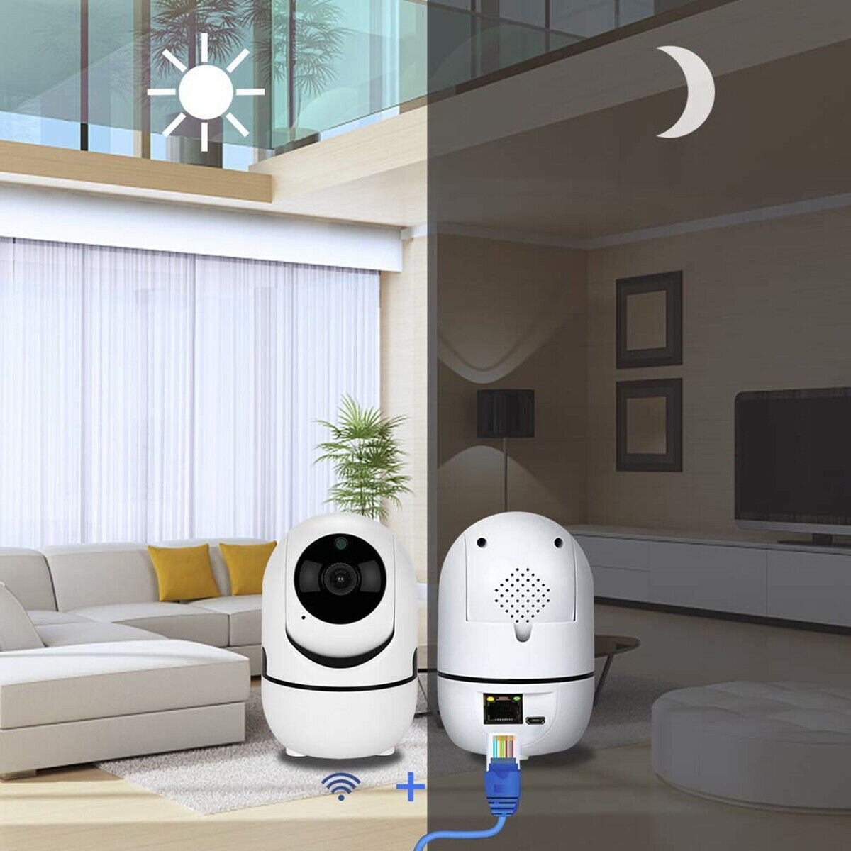 EIMELI 1080P Pet Camera Indoor Security Camera with Two-Way Audio, Motion Detection, Night Vision for Pet/Baby/Nanny/Elderly Compatible with iOS&Android