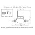 thumbnail image 3 of Medidor de agua Assured Automation Serie WM-NLC de 3/4» con pulso, 3 of 3