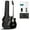 Black, variant on FASCK Electric Bass Guitar Beginner Kit, Cutaway 4 Strings Electric Acoustic Bass Guitar with Bag, Basswood Bass Guitarra,Black