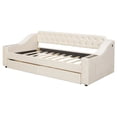 thumbnail image 5 of Upholstered Twin Daybed with Storage and USB Ports, Armrest Platform Bed for Small Spaces, 5 of 10