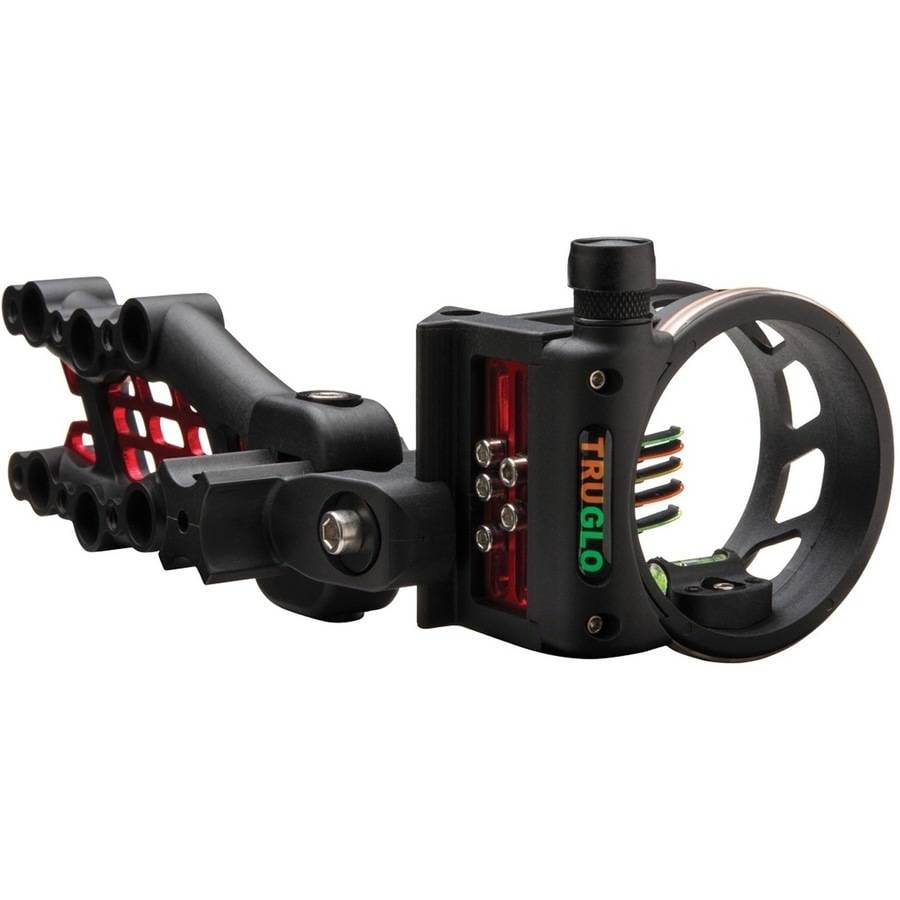 TruGlo Carbon Hybrid 5Pin Bow Sight, Black ,.019 Pins with Light
